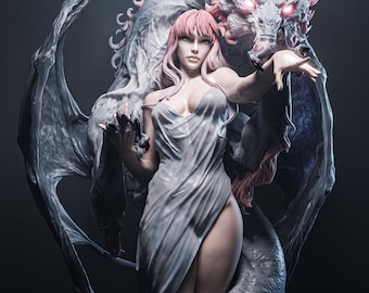 Figura personalizada pintada de Dragon Lady – Estatua de la hechicera Dragonbound • Escala 1/6 o 1/4