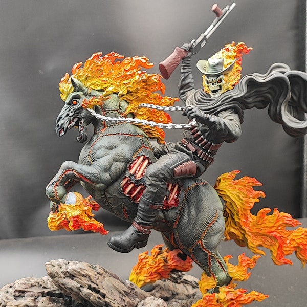 Ghost rider statue figure