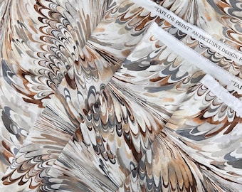 Lee Jofa Taplow Linen Fabric: Sea Mist Botanical Print, 56.8" Wide