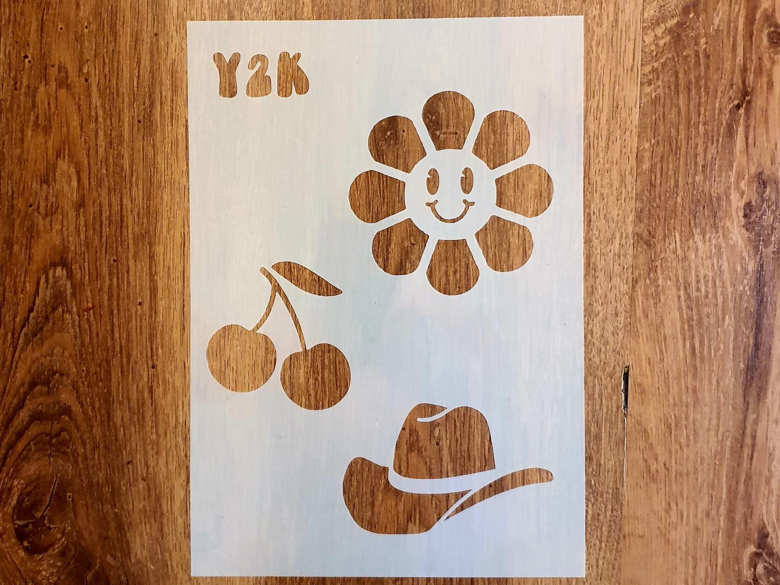 Y2k Stencil 90s Decor Retro Stencil Flower Power Etsy