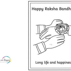 Glückliche Rakshabandhan Malkarte PDF Download Digitaler download