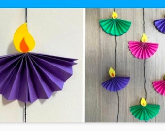Diya Door Hanging Craft Activity, Indian Garland (PDF Download)