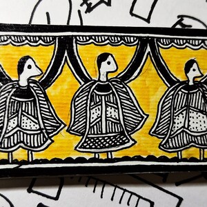 Madhubani Hand Drawn Bookmark,madhubani Motifs,indian Folk Art,book ...