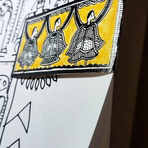 Madhubani Hand Drawn Bookmark,madhubani Motifs,indian Folk Art,book ...