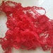 Scarlet red Lace Trim 5 Yards Delicate Scalloped 3/8 inch lace/ trim