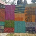 Boho Vintage Upcycled Shawl Indian Kantha Silk Scarf Metallic Wrap Extra Long Chunky throw fabric Dupatta embroidered Purple Womens Scarf