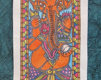 HINDU GOD GANESHA madhubani painting