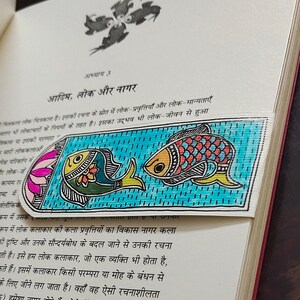 Madhubani Hand Drawn Bookmark,madhubani Motifs,indian Folk Art,book ...