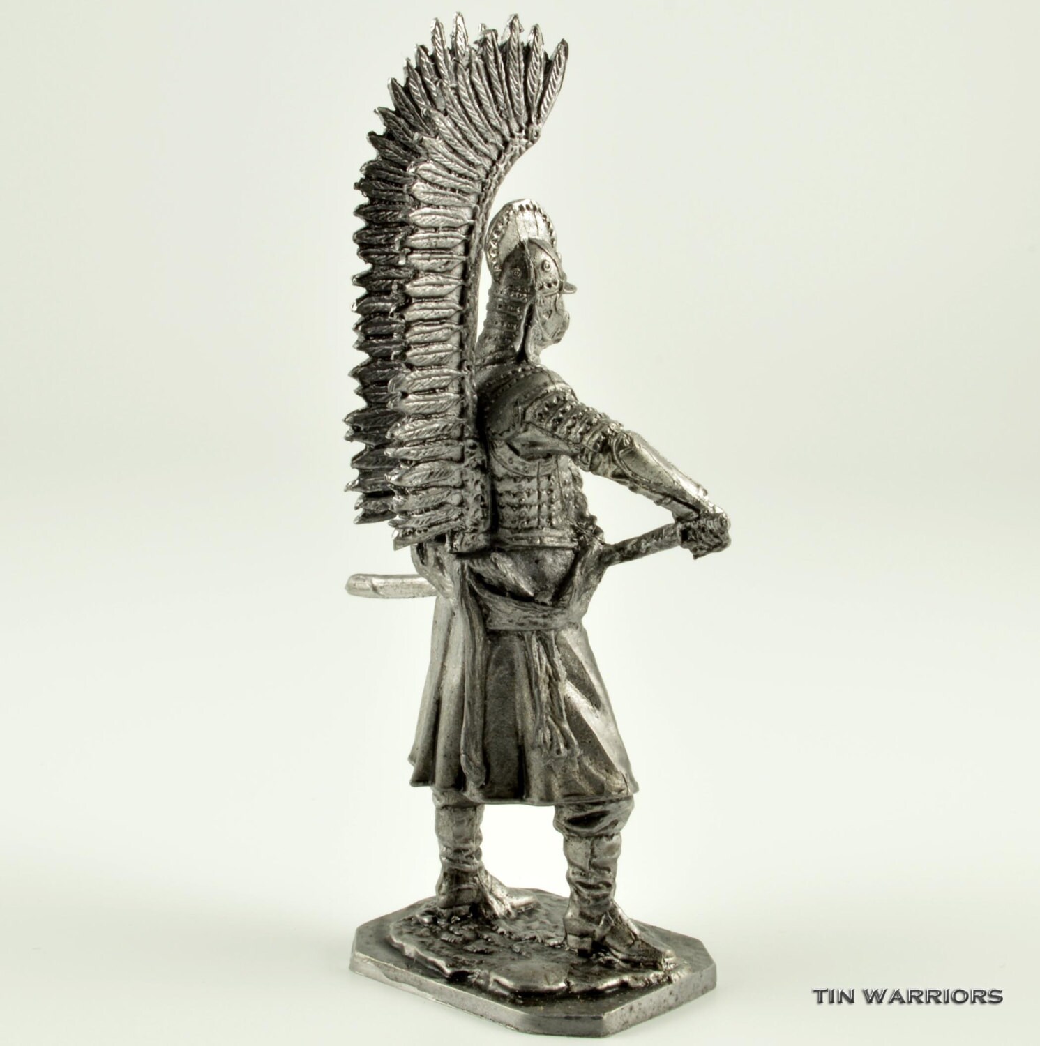 1/30 Polish Winged Hussar 17th century Tin Metal Soldier handmade figure 85 mm 