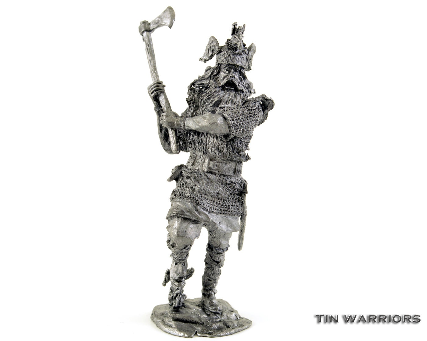 *Viking with prey* Tin toy soldier 54mm miniature statue metal sculpture 