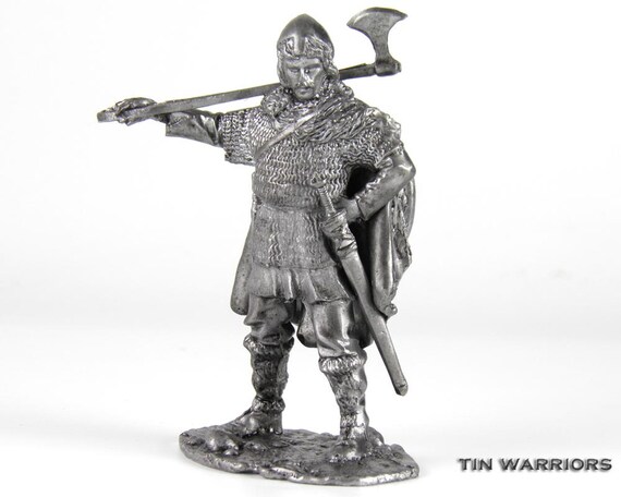 Viking With Axe 8th Century Metal Sculpture Collection 54mm Etsy
