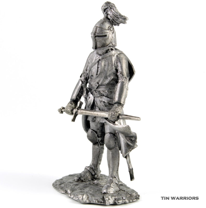 Tin toy soldiers shop Knight Middle ages metal miniature sculpture Toy soldier Collection 54mm 132 miniature figurine
