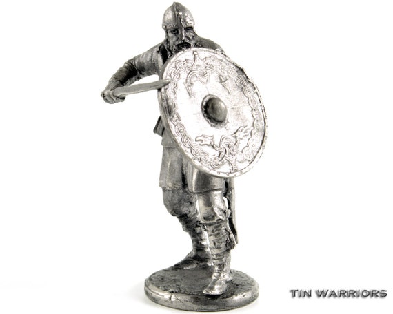 Viking Tin toy soldiers 54mm miniature figurine metal sculpture 10 century 