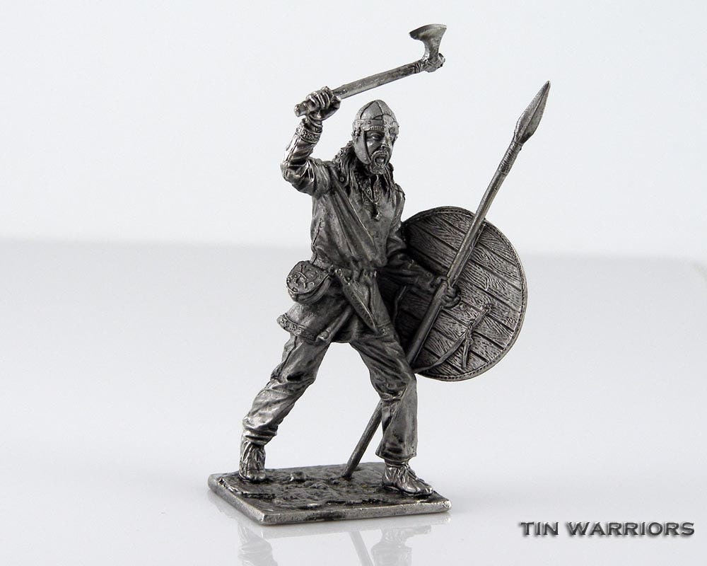 tin 54mm Viking Metal Figurine Art & Collectibles Figurines Sculpture