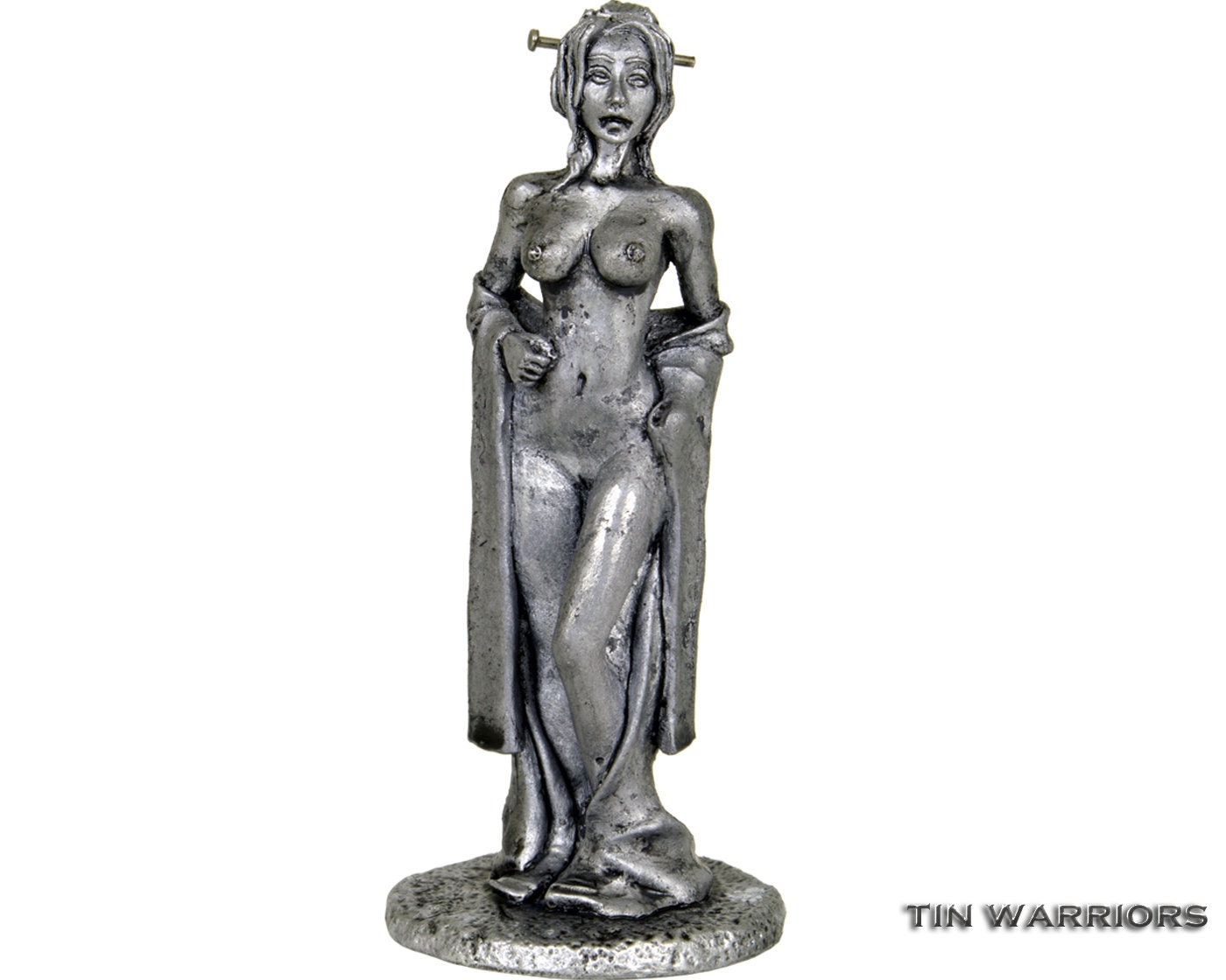 metal sculpture *Geisha Nude* Tin toy soldier 54mm miniature statue 