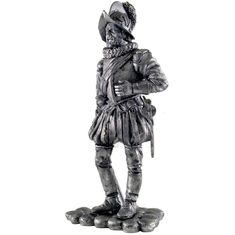 Spanish conquistador XV XVI centuries. Metal sculpture. Etsy