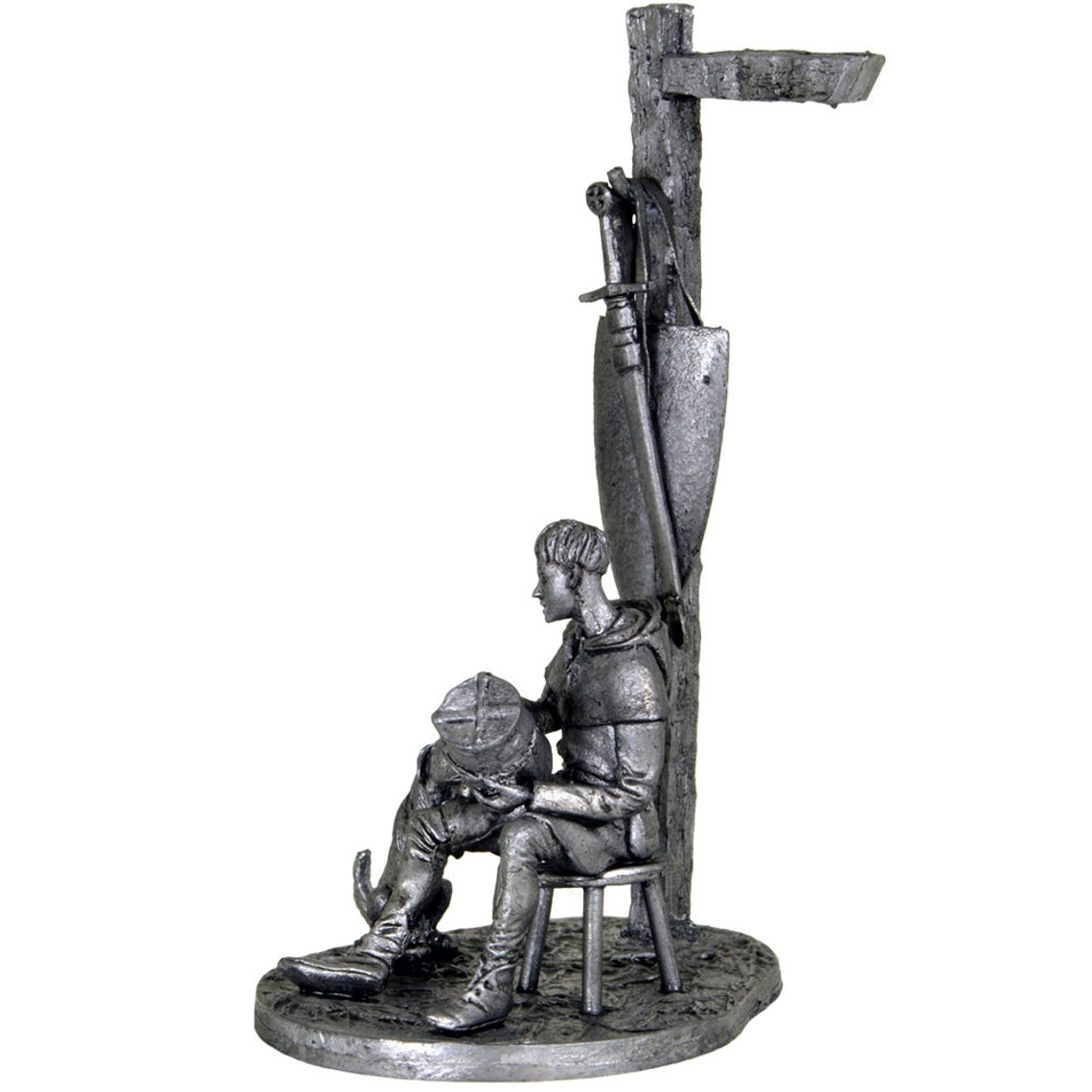 Armourbearer and His Dog XIII Century Middle Ages Metal Etsy