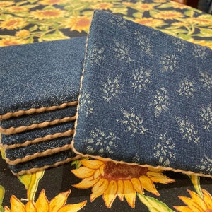 Textile Tile Coasters, set of 6