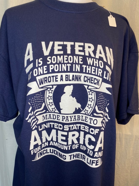 Veteran Blank Check Graphic T-shirt