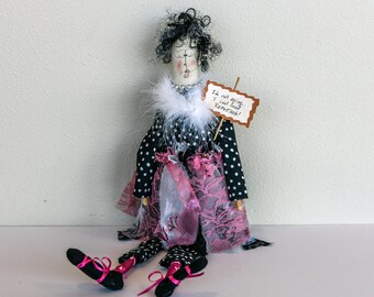 I'm Not Aging...I Just Need Repotting! - Whimsical Handmade Doll