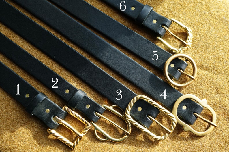 Leather belt ornemental buckles handmade in France image 3