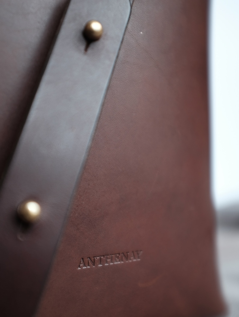 Petit Sac Bandoulière - Cuir Tannage Végétal - Fabriqué en France image 7