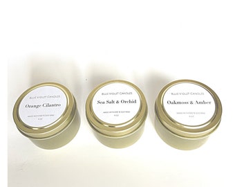 Best Seller Sampler-Oakmoss + Amber|Orange Cilantro|Sea Salt + Orchid (4 oz ea.)