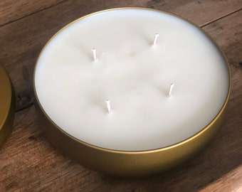 Four Wick Soy Wax Candle Tin| 16 oz|Candles|Soy Candle|Aromatherapy Candles|Natural Candle|Vegan Candle|Homemade Candle| Candle|Tin Candle