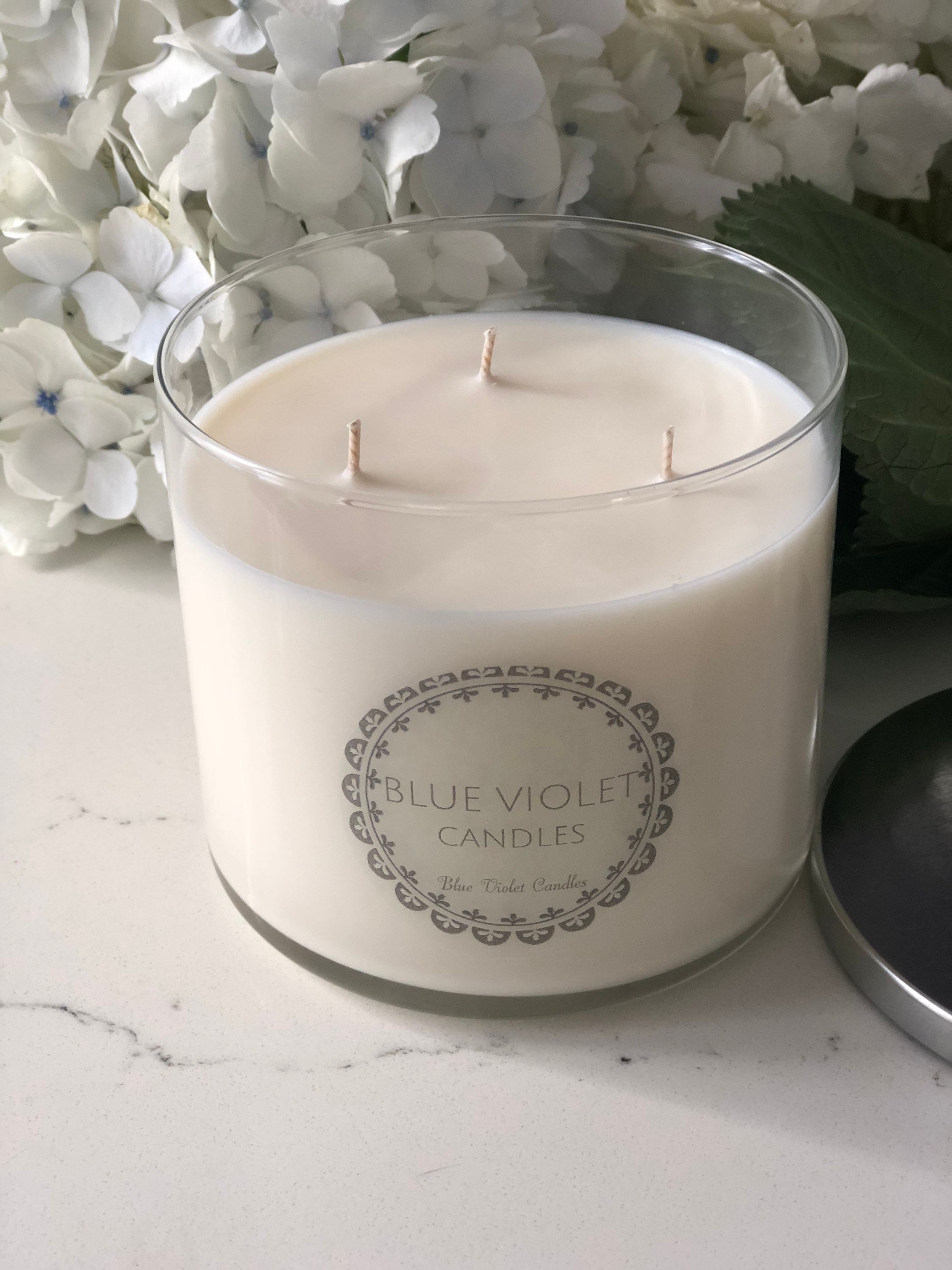 3 Wick Soy Wax Jar Candle Home Fragrance Candle Decor Etsy Polska