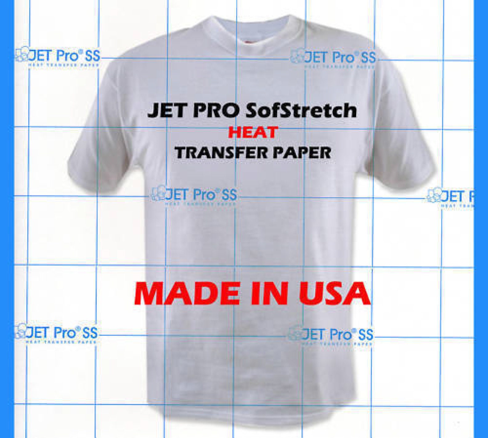 SOFSTRETCH INKJET IRON ON HEAT TRANSFER PAPER NEENAH JET PRO SS 8.5 X 11/" 50 PK