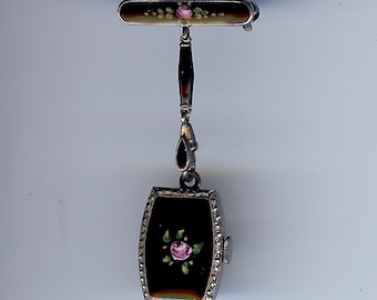 ブヘラ レディース 腕時計 15 ジュエル マーカサイト ボウ ブローチ