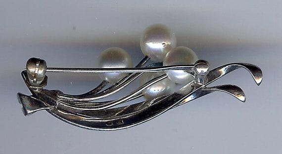 MIKIMOTO vintage elegant sterling silver five lar… - image 6
