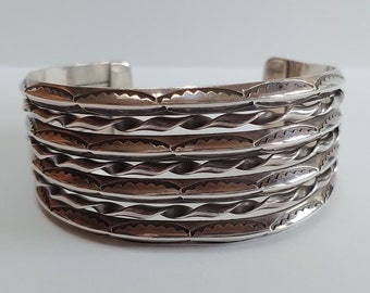 Vintage Native American MC Tsasie Navajo Sterling Silver Stamp