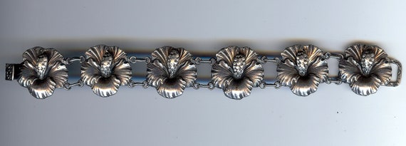 CINI for GUMP'S vintage sterling silver hibiscus … - image 3