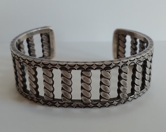 Vintage Native American MC Tsasie Navajo Sterling Silver Stamp