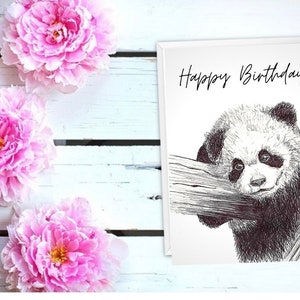 Süße Panda Geburtstagskarte