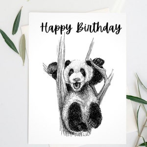 Panda verjaardagskaart