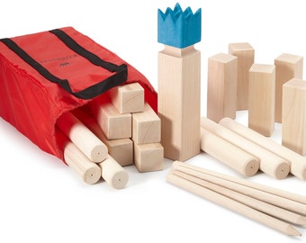 Kubb Spiel Outdoor Rasenspiel Liebhaber Geschenk für Papa Party Spiel für Strand Holzrasenwurfspiel für Abschlussfeier Geschenk für Männer Tailgate Tossing Spiel