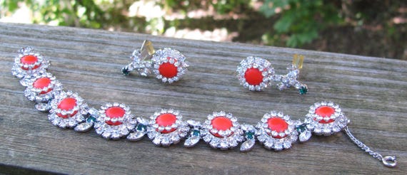 Hard to Find Hobé 1965 Dated Signed Demi Parure S… - image 10