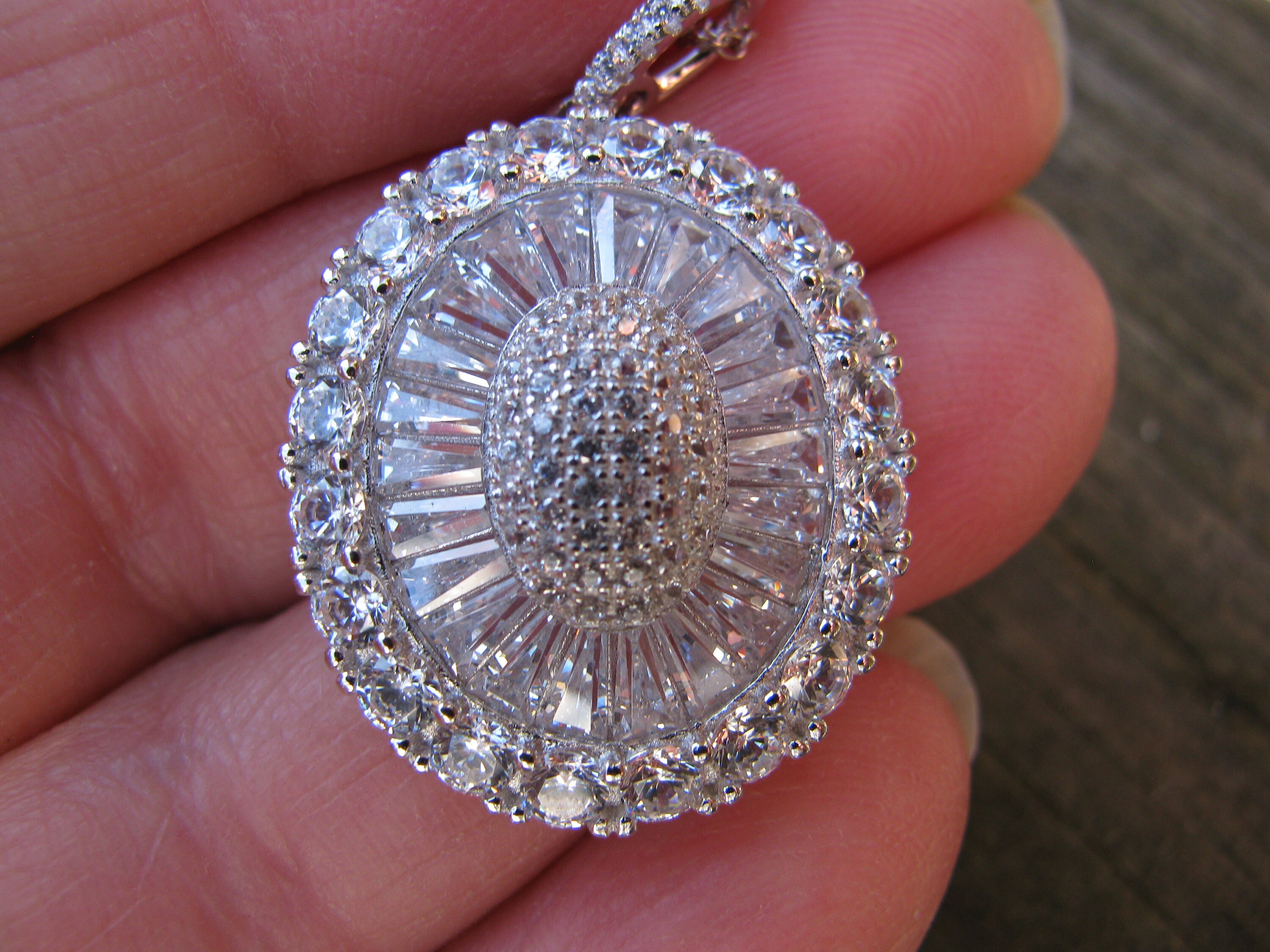 ネックレス・ペンダント [PRIMAUTE] Signature Ball Necklace Gorgeous Super Sparkly FZN Signed Sterling Silver Pendant