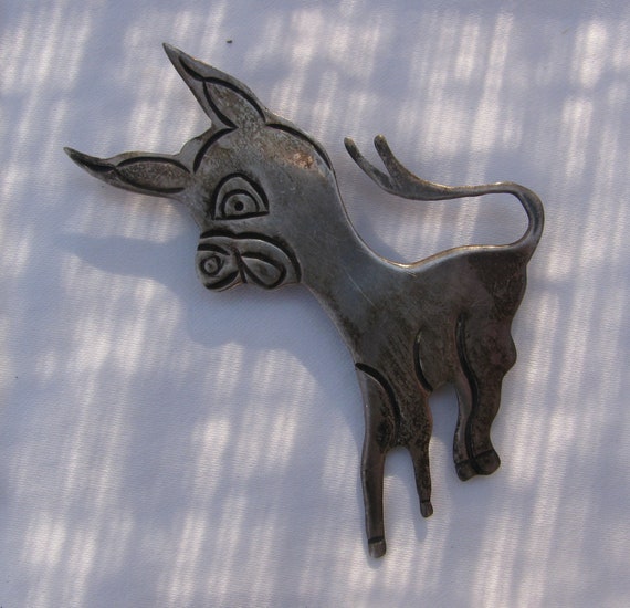 Fantastic Vintage MEXICO SILVER Marked Bucking Do… - image 10