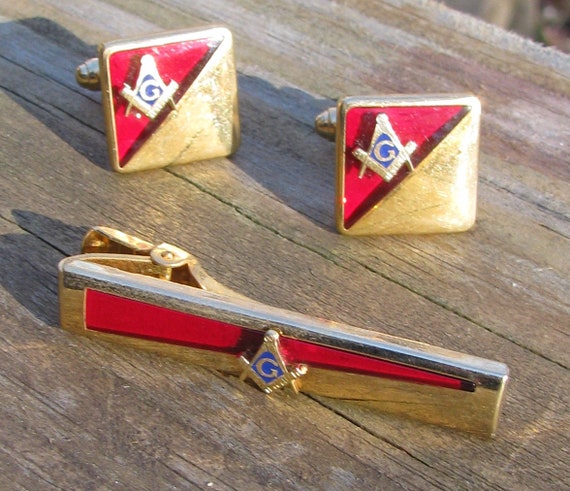 Amazing Vintage 1950's ANSON Signed Masonic Ruby … - image 1