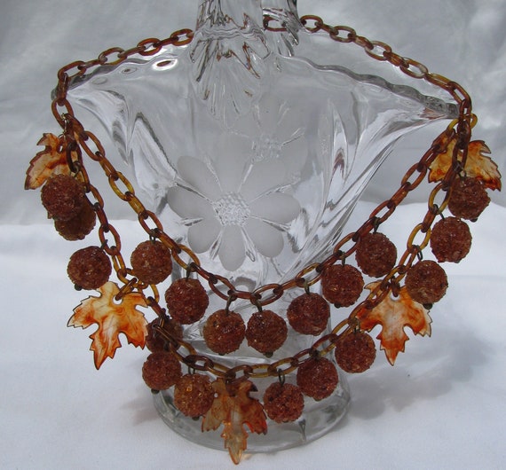 Remarkable Vintage Celluloid Two Tier Necklace, D… - image 2