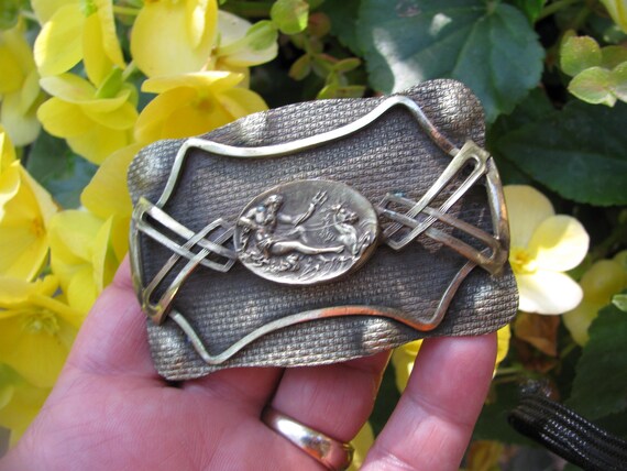 Unique Art Nouveau 2 & 7/8" Rectangular Dimension… - image 6