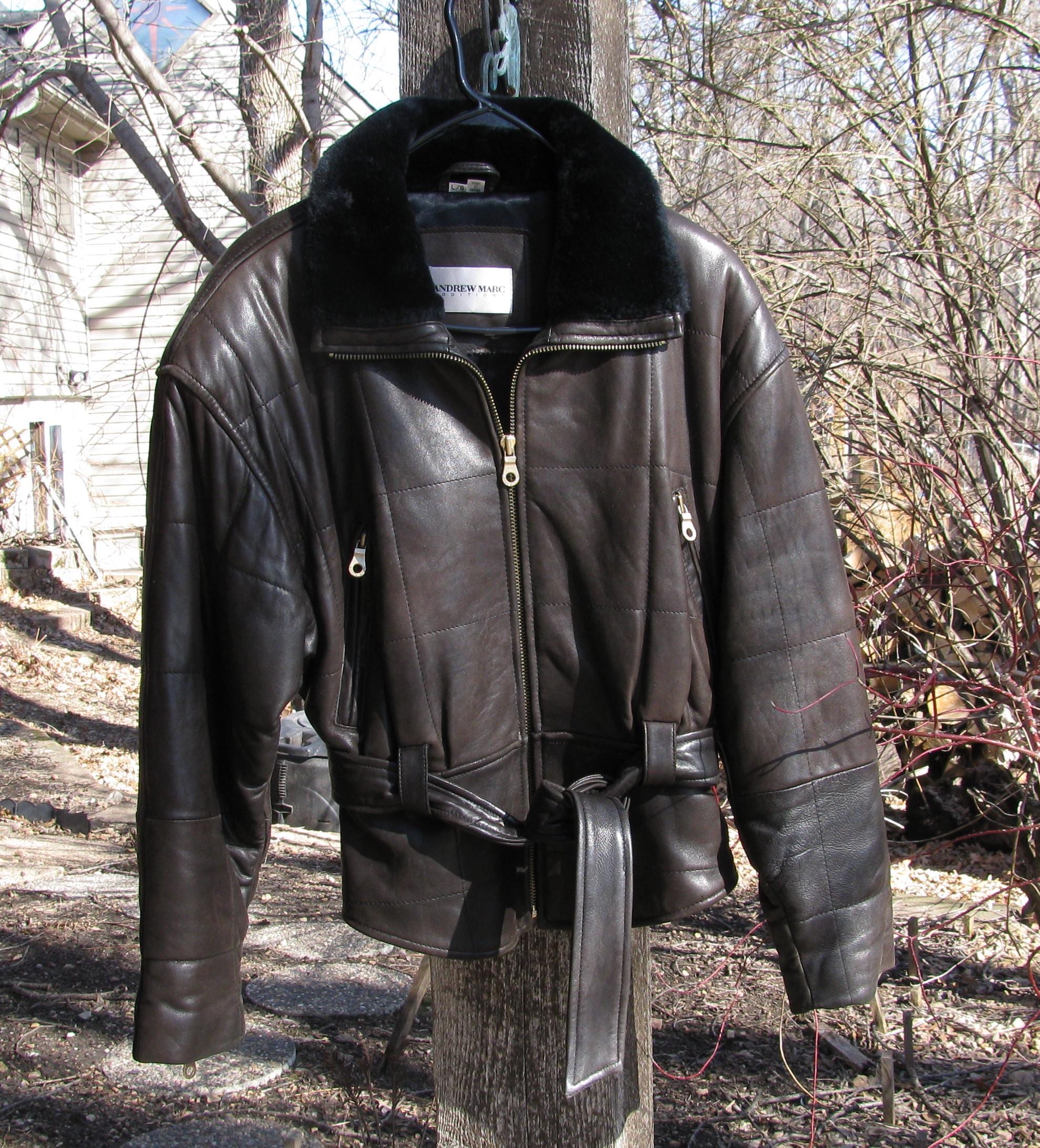 Very Nice Vintage Andrew Marc Additions Brown SOFT Leather