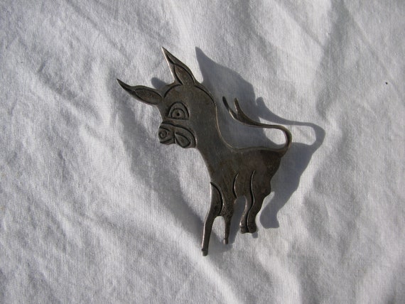 Fantastic Vintage MEXICO SILVER Marked Bucking Do… - image 4