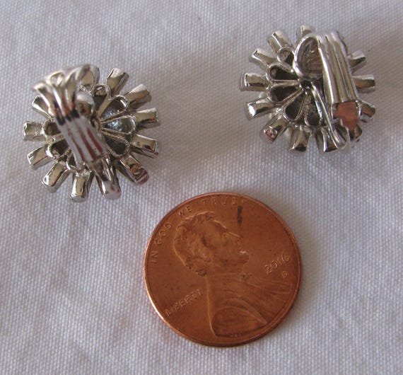 Stunning Petite 5/8" Pearl & Rhinestone Earrings,… - image 8