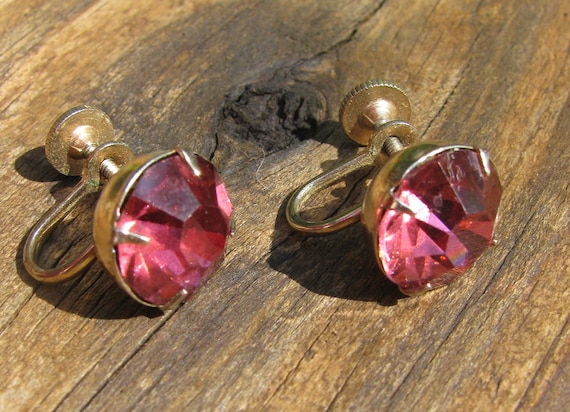 Vintage and Alluring Solitaire Pink Rhinestone La… - image 9