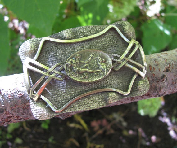 Unique Art Nouveau 2 & 7/8" Rectangular Dimension… - image 10