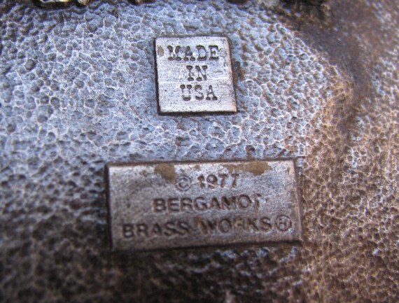 Fantastic 1977 Dated and Numbered Bergamot Brass … - image 8